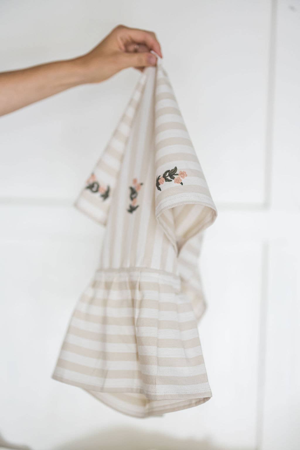 Embroidered Floral Towel