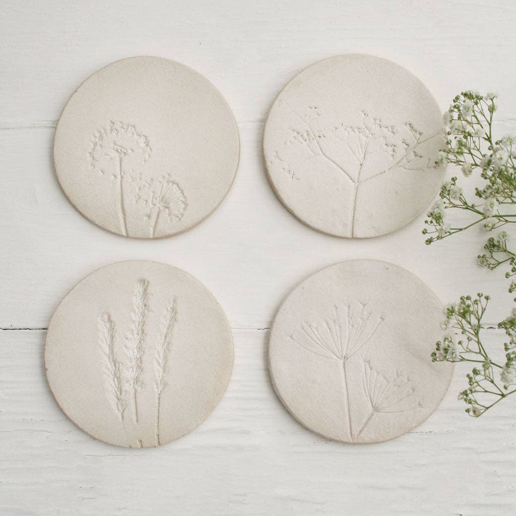 Wild Flower Ceramic Coasters (Set of 4)