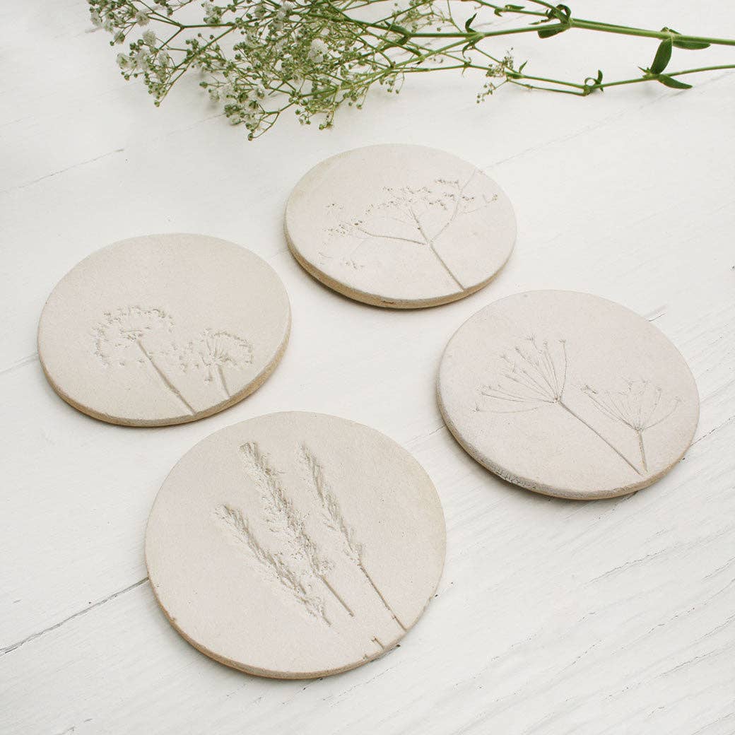 Wild Flower Ceramic Coasters (Set of 4)