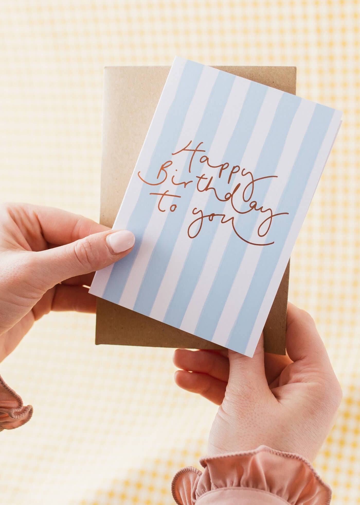 Blue Stripe 'Happy Birthday to You’ Card