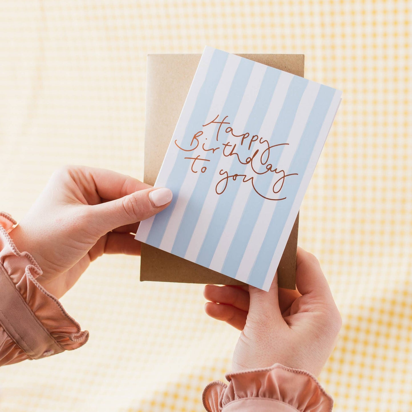 Blue Stripe 'Happy Birthday to You’ Card