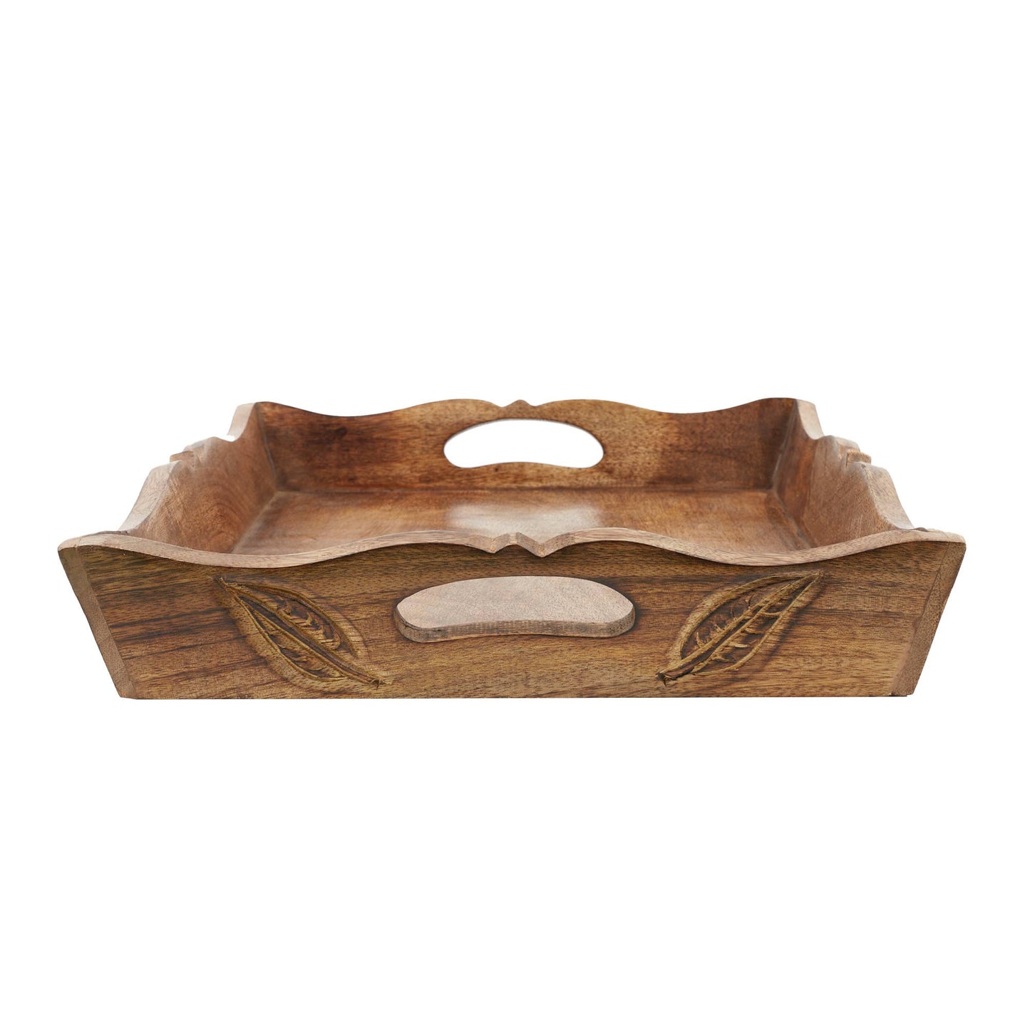 Hand Carved Mango Wood Serving Tray