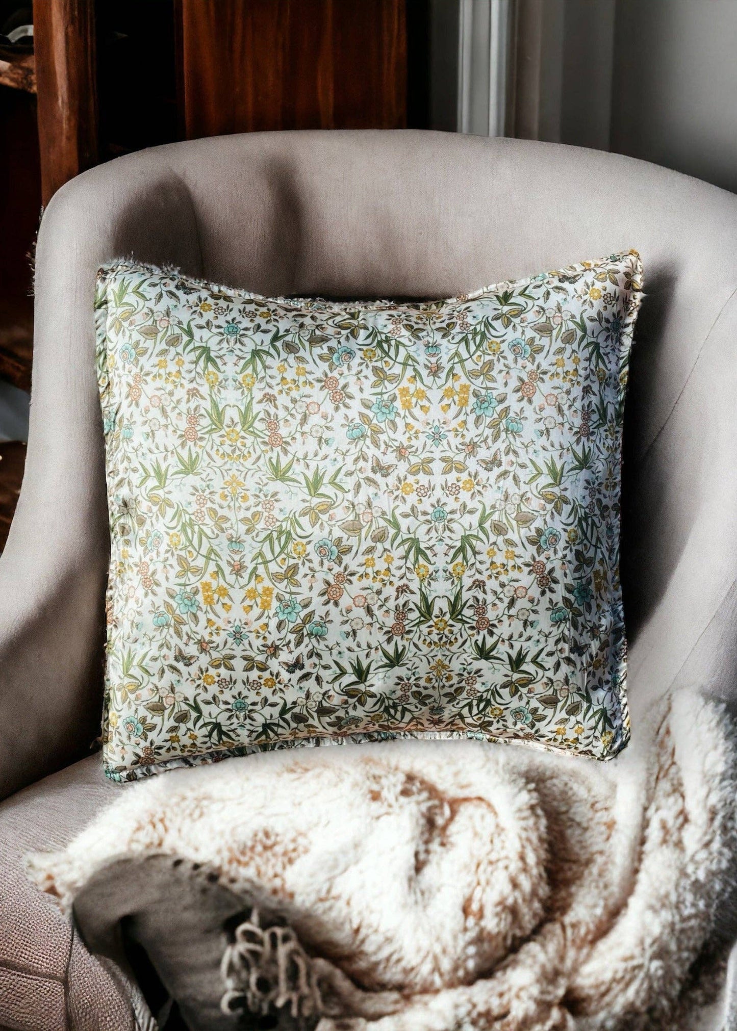 Liberty Print Silk Cushion