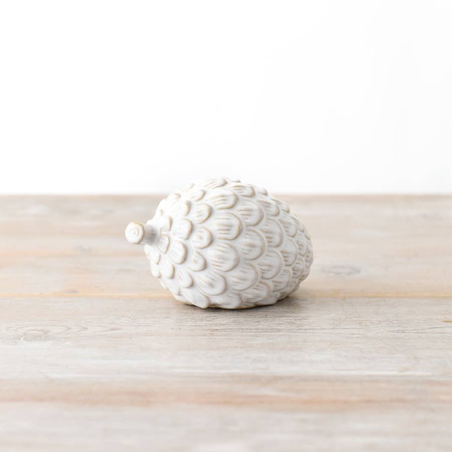 Decorative White Ceramic Artichoke