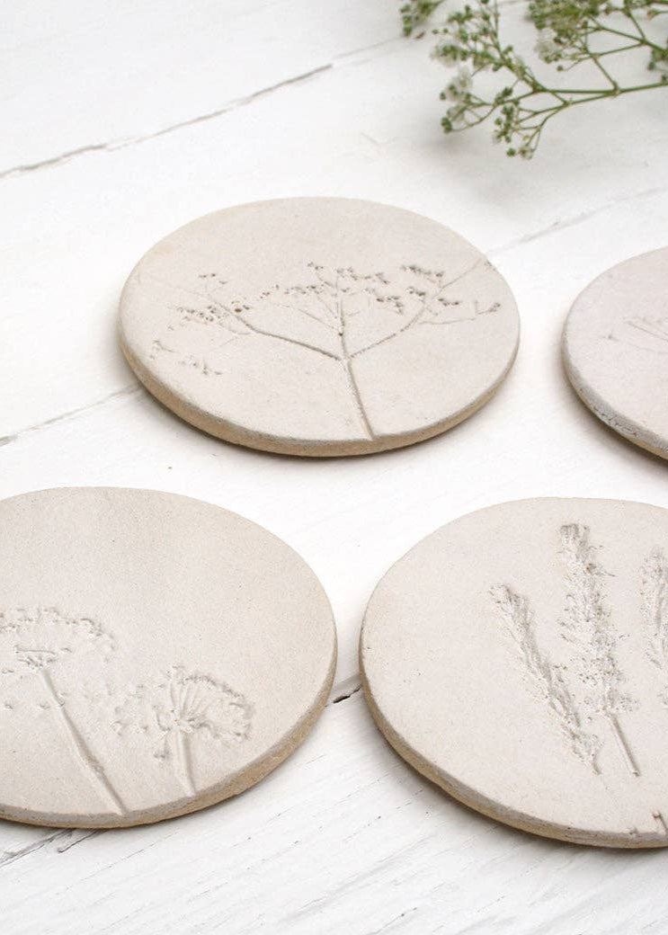 Wild Flower Ceramic Coasters (Set of 4)