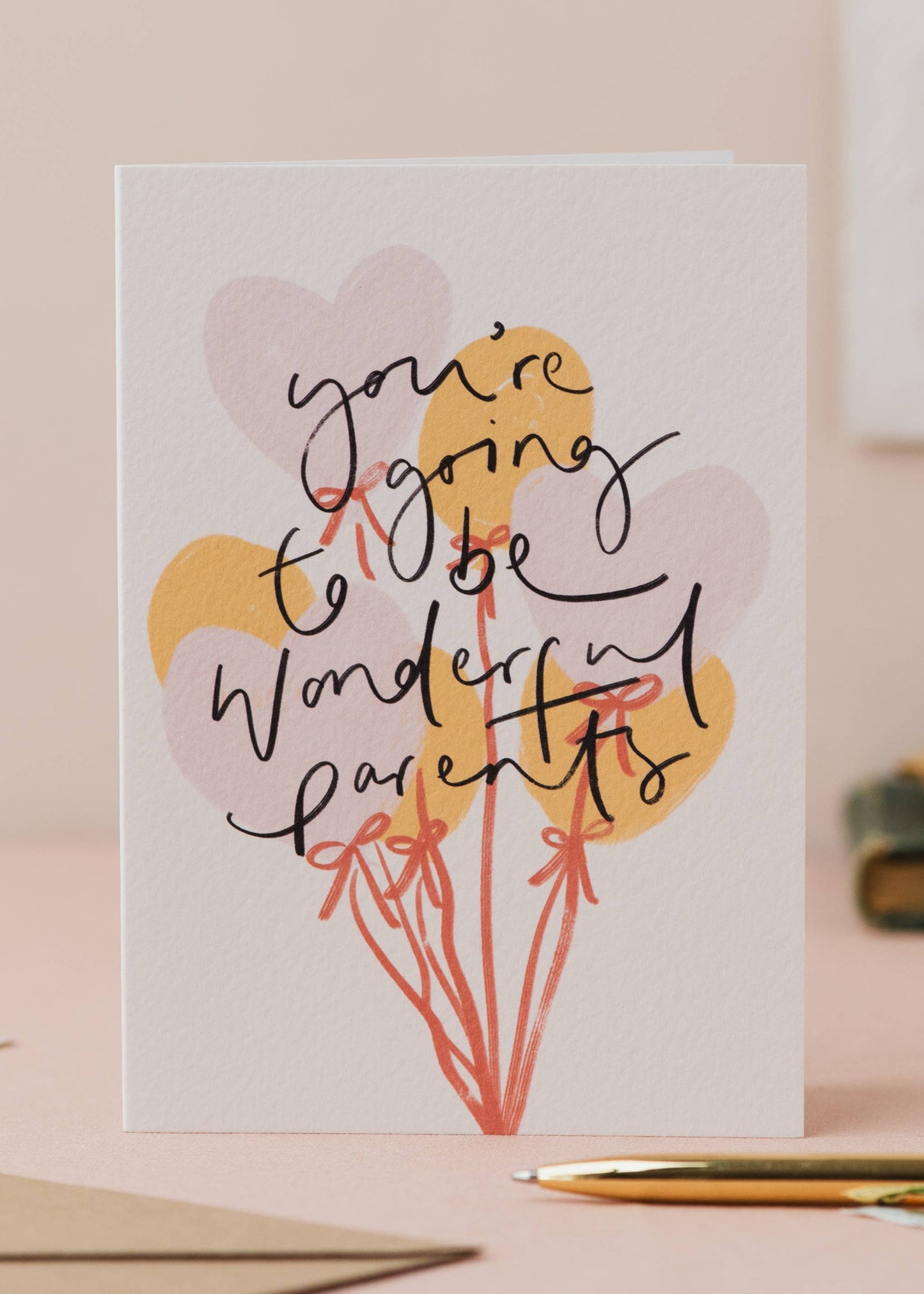 Balloon 'You're Going to Be Wonderful Parents' Baby Card